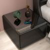 Modern Smart Side Table with Built-in Fridge, Wireless Charging, Temperature Control, Power Socket, USB Interface, Outlet Protection, Induction Light,
