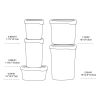 12 Piece Food Storage Container Set with Easy Locking Lids, BPA Free and 100% Leak Proof, Plastic