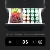 Modern Smart Side Table with Built-in Fridge, Wireless Charging, Temperature Control, Power Socket, USB Interface, Outlet Protection, Induction Light,