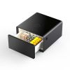 Modern Smart Side Table with Built-in Fridge, Wireless Charging, Temperature Control, Power Socket, USB Interface, Outlet Protection, Induction Light,