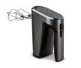 5-Speed Silver Rechargeable Cordless Hand Blender with Recipe and Instructions