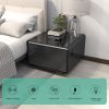 Modern Smart Side Table with Built-in Fridge, Wireless Charging, Temperature Control, Power Socket, USB Interface, Outlet Protection, Induction Light,