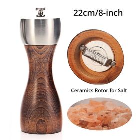 MHigh Quality Beech Pepper Salt Grinder (Option: Salt-8inch)