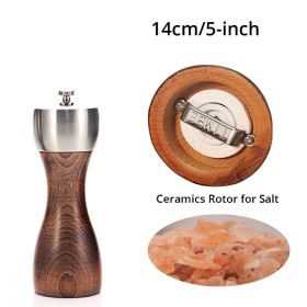 MHigh Quality Beech Pepper Salt Grinder (Option: Salt-5inch)
