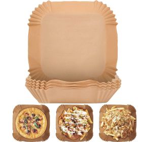 Air Fryer Disposable Paper Liners Parchment Paper Liner Non-Stick Air Fryer Paper Pads Oil Resistant Baking Paper Air Fryer Disposable Paper Liner Non (Option: 50PCS)