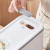 1pc Rice Bucket With Measuring Cup, Large Capacity Cereal Storage Container, Moisture-proof Insect-proof Sealed Storage Containers For Rice, Cereals,