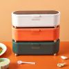 1pc Seasoning Box With 4 Spoons Set; Seasoning Bottle Jar; Household Sealed Integrated Multi-grid Salt Flavor Storage Box; Spice Rack; Kitchen Supplie