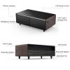 Modern Smart Coffee Table with Built-in Fridge, Bluetooth Speaker, Wireless Charging, Touch Control Panel, Power Socket, USB Interface, Outlet Protect