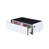Modern Smart Coffee Table with Built-in Fridge, Bluetooth Speaker, Wireless Charging, Touch Control Panel, Power Socket, USB Interface, Outlet Protect