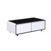 Modern Smart Coffee Table with Built-in Fridge, Bluetooth Speaker, Wireless Charging, Touch Control Panel, Power Socket, USB Interface, Outlet Protect