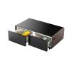 Modern Smart Coffee Table with Built-in Fridge, Bluetooth Speaker, Wireless Charging, Touch Control Panel, Power Socket, USB Interface, Outlet Protect